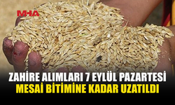2026 ZAHİRE ALIMLARI 7 EYLÜL’E KADAR UZATILDI