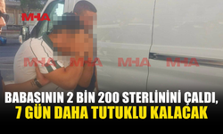 BABASININ PARASINI ÇALDI, 7 GÜN DAHA TUTUKLU KALACAK