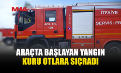 ÇAMLIBEL’DE ARAÇ YANGINI: 3 DÖNÜM ARAZİ YANDI