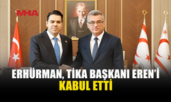 CUMHURBAŞKANI ERHÜRMAN, TİKA BAŞKANI EREN VE BERABERİNDEKİ HEYETİ KABUL ETTİ