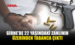 GİRNE’DE TABANCA VE 5 CANLI MERMİ ELE GEÇİRİLDİ