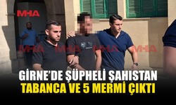 ŞÜPHE ÜZERİNE DURDURULDU, TABANCA VE MERMİYLE YAKALANDI