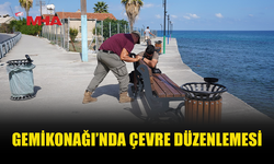 GEMİKONAĞI SAHİL YOLU’NA YENİ BANK VE ÇÖP KUTULARI KONULDU