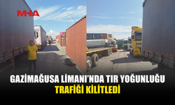 LİMAN ÇEVRESİNDE PARK EDİLMİŞ TIRLAR TRAFİĞİ AKSATTI