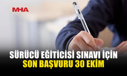 SÜRÜCÜ EĞİTİCİSİ OLMAK İSTEYENLERE DUYURU