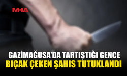 GAZİMAĞUSA'DA APARTMAN KORİDORUNDA BIÇAKLI TEHDİT