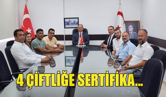 DEVECİ ÇİFTÇİLERE SERTİFİKALARINI TAKDİM ETTİ