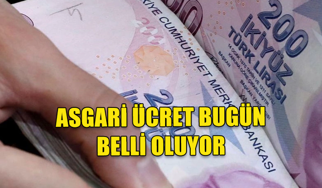 ASGARİ ÜCRET SAPTAMA KOMİSYONU BUGÜN TOPLANACAK