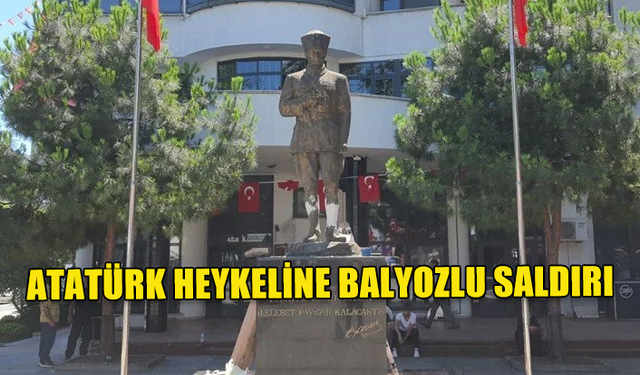 BALYOZLA ATATÜRK HEYKELİNE SALDIRMIŞTI... GÖZALTINA ALINDI!