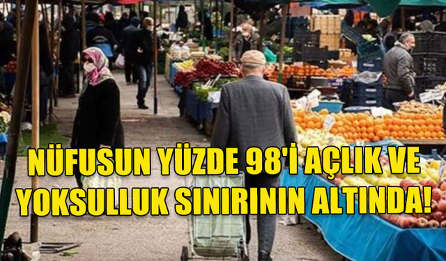 CHP'DEN ÇARPICI RAPOR.. NÜFUSUN YÜZDE 98'İ AÇLIK VE YOKSULLUK SINIRININ ALTINDA