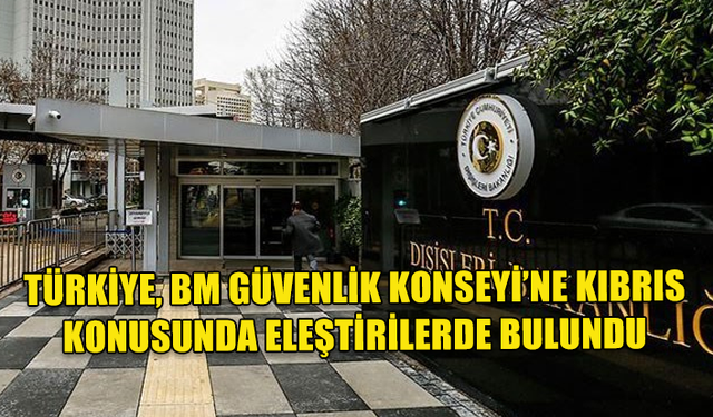 TÜRKİYE'DEN BM GÜVENLİK KONSEYİNİN KIBRIS AÇIKLAMASINA TEPKİ