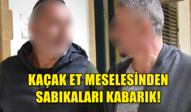HAMİTKÖY'DE KAÇAK ETLE YAKALANDILAR... BİRİNİN 6'INCI, DİĞERİNİN 4'ÜNCÜ TUTUKLANMASI!
