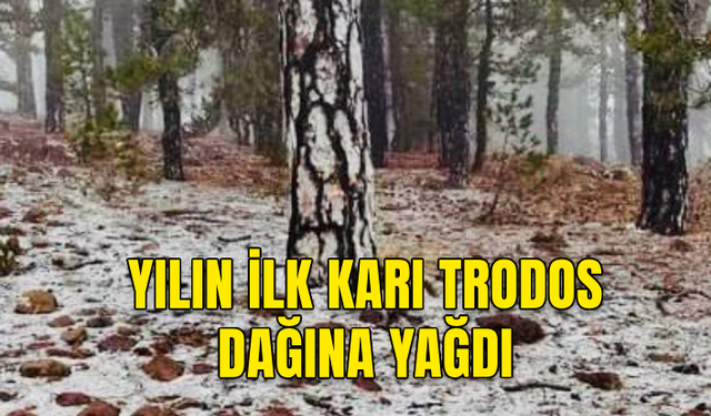 TRODOS'A İLK KAR BUGÜN DÜŞTÜ