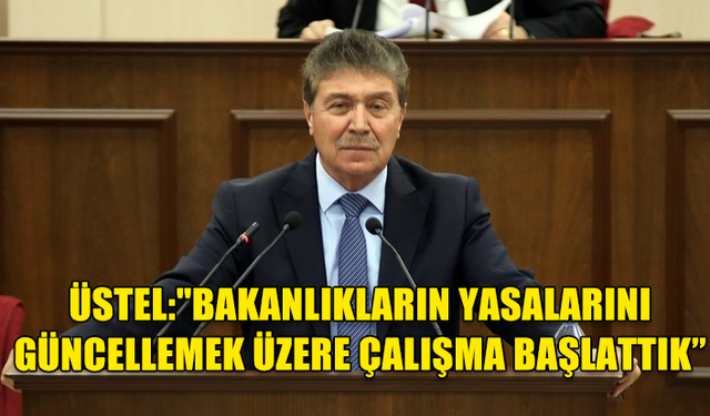 BAŞBAKAN ÜNAL ÜSTEL MECLİSTE KONUŞTU: "BAKANLIKLARIN YASALARINI GÜNCELLEMEK ÜZERE ÇALIŞMA BAŞLATTIK."