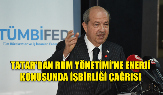 CUMHURBAŞKANI TATAR'DAN RUM YÖNETİMİ'NE ENERJİ KONUSUNDA İŞBİRLİĞİ ÇAĞRISI