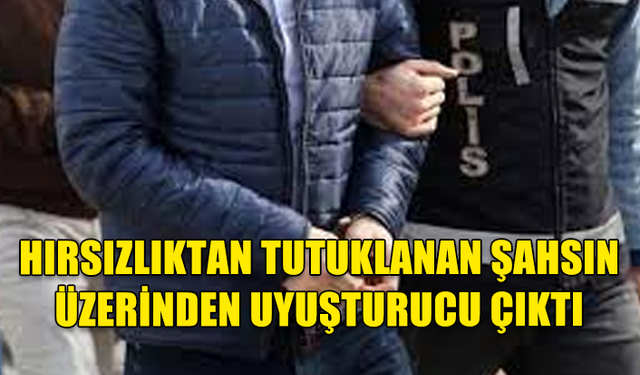 HIRSIZLIKTAN TUTUKLANAN ŞAHSIN ÜZERİNDE UYUŞTURUCU ÇIKTI