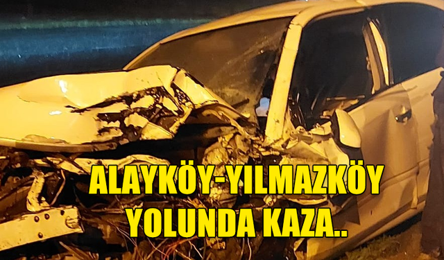 SON DAKİKA ! ALAYKÖY - YILMAZKÖY ANAYOLUNDA KAZA