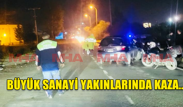 GAZİMAĞUSA'DA KORKUTAN KAZA..