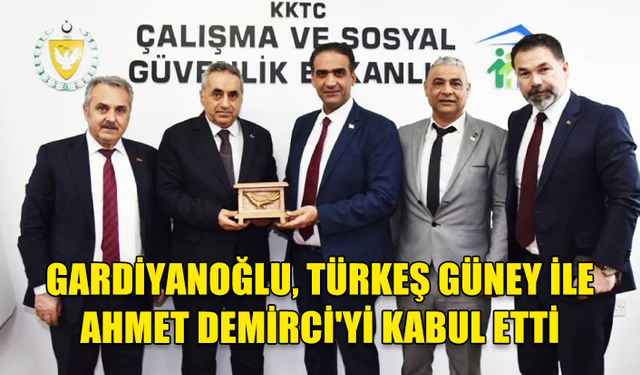 SADIK GARDİYANOĞLU, TÜRKİYE KAMU-SEN GENEL BAŞKAN YARDIMCILARI TÜRKEŞ GÜNEY İLE AHMET DEMİRCİ'Yİ KABUL ETTİ