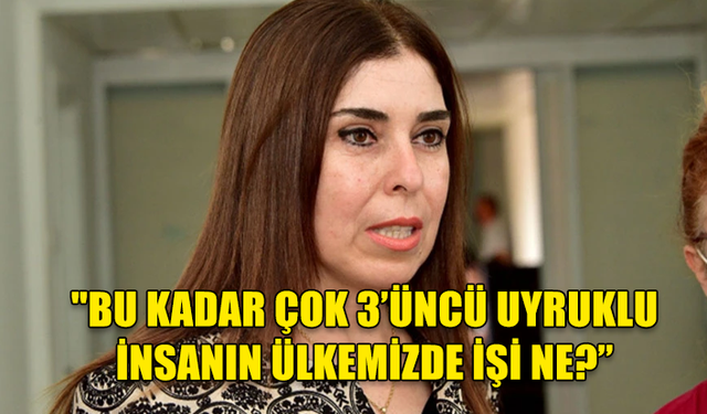 İZLEM GÜRÇAĞ ALTUĞRA: "BU KADAR ÇOK 3’ÜNCÜ UYRUKLU İNSANIN ÜLKEMİZDE İŞİ NE?”