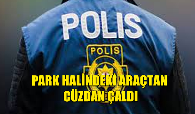 PARK HALİNDEKİ ARAÇTAN CÜZDAN ÇALDI