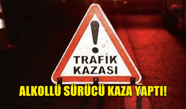 GİRNE'DE ALKOLLÜ SÜRÜCÜ YOLDAN ÇIKARAK DÜKKANIN CAMINI KIRDI