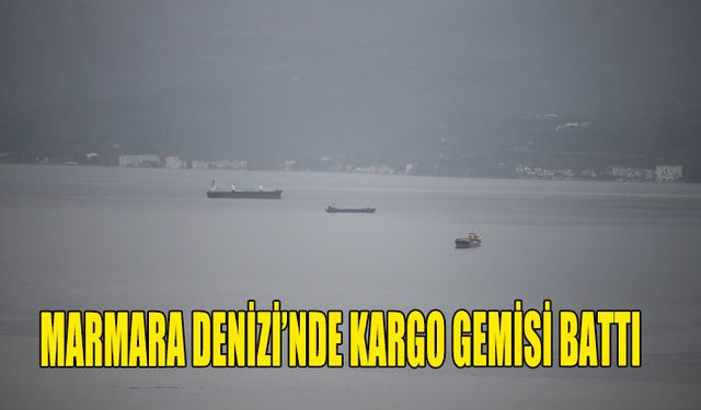 MARMARA DENİZİ'NDE KARGO GEMİSİ BATTI