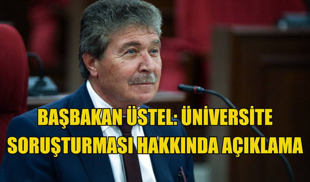 Başbakan Üstel: Üniversite soruşturması hakkında açıklama