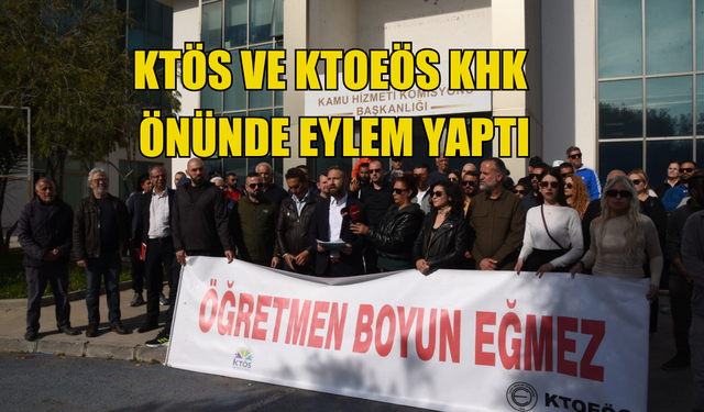 KTÖS ve KTOEÖS,KHK önünde eylem yaptı