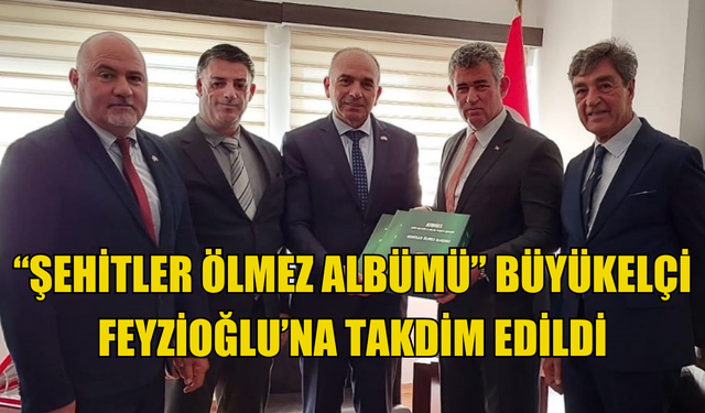 “Şehitler Ölmez Albümü” Büyükelçi Feyzioğlu’na takdim edildi