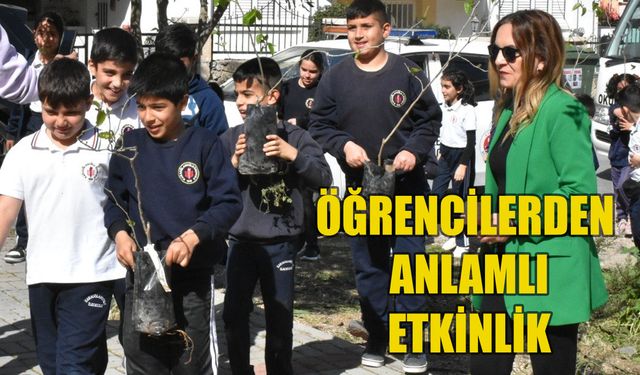 İlkokul öğrencileri fidan dikti