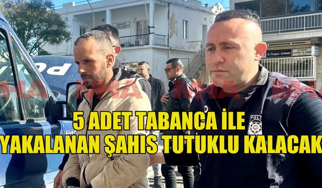 Tabancalarla yakalanan İ.Ç 7 gün tutuklu kalacak