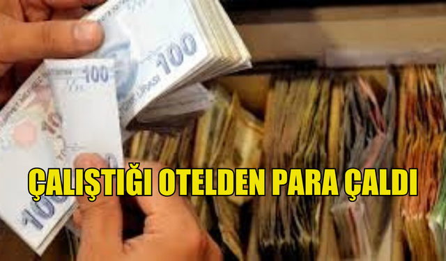 Çalıştığı otelden para çaldı