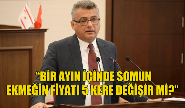 Erhürman: “Bir ayın içinde somun ekmeğin fiyatı 5 kere değişir mi?”