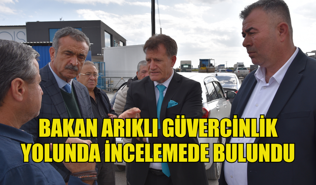 Ulaştırma Bakanı Arıklı yapımına başlanan Güvercinlik yolunda incelemede bulundu