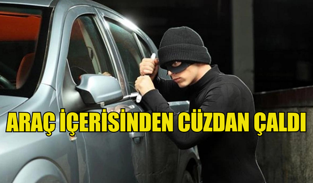 Araç içerisinden cüzdan çaldı