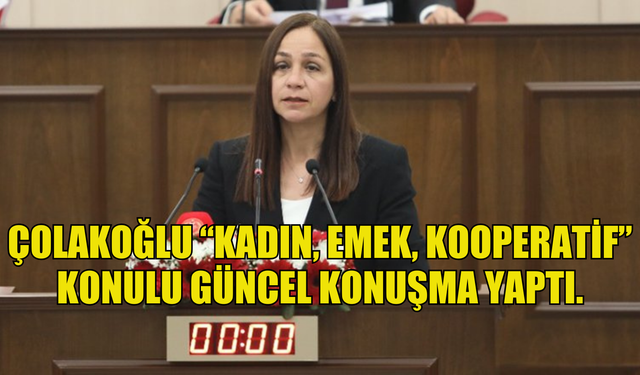 Çolakoğlu “Kadın, emek, kooperatif” konulu güncel konuşma yaptı.