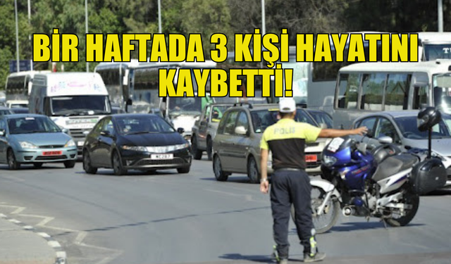 KKTC’de geçen haftaki trafik kazalarında 3 kişi hayatını kaybetti, 18 kişi yaralandı