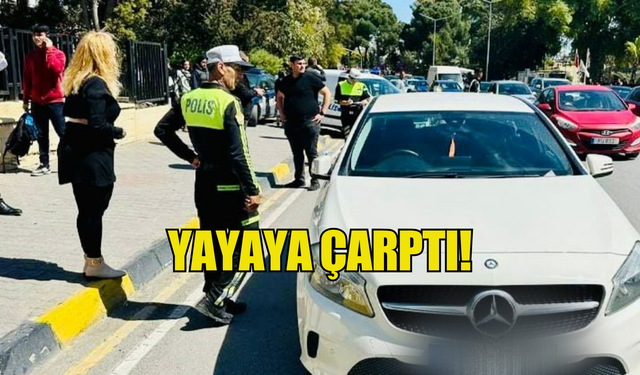 Lefkoşa'da kaza :Yayaya çarptı!