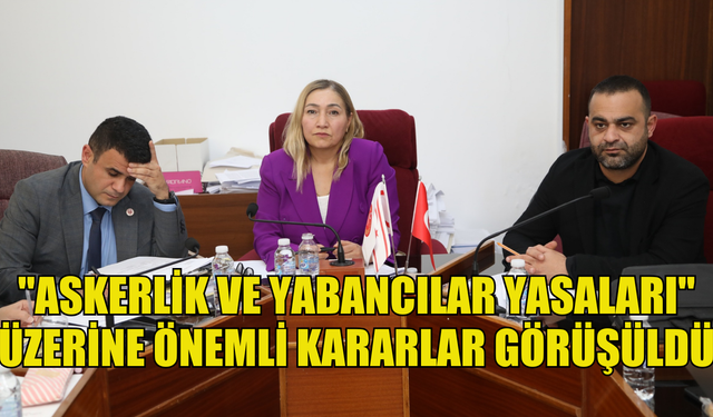 Komite’de “Askerlik (Değişiklik) Yasa Önerisi” ve “Yabancılar ve Muhaceret (Değişiklik) Yasa Tasarısı görüşüldü