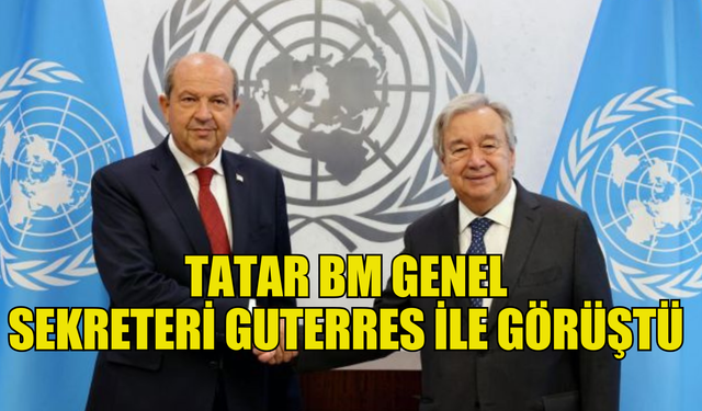 Cumhurbaşkanı Tatar BM Genel Sekreteri Guterres ile görüştü