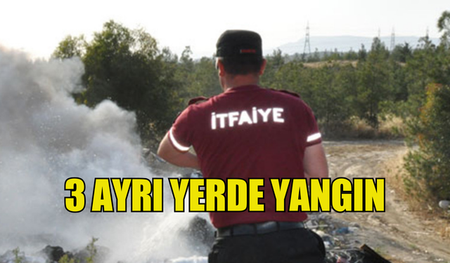 3 ayrı yerde yangın