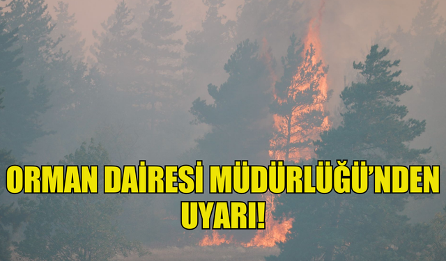 ORMAN DAİRESİ MÜDÜRLÜĞÜ’NDEN UYARI!