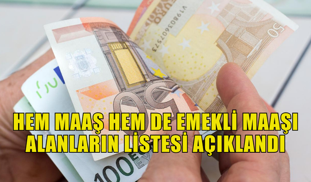 HEM MAAŞ HEM DE EMEKLİ MAAŞI ALANLARIN LİSTESİ AÇIKLANDI