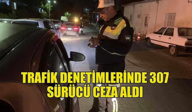 Trafik denetimlerinde 307 sürücü ceza aldı