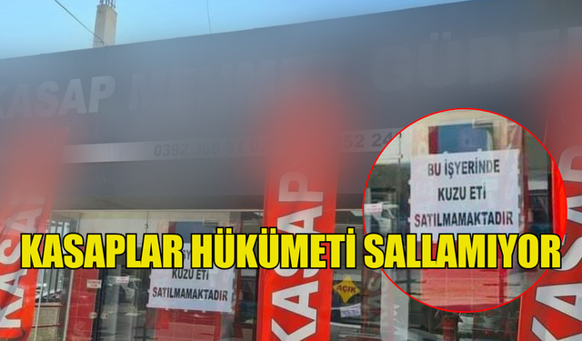 Kasap vitrinine astığı yazı tepki çekti