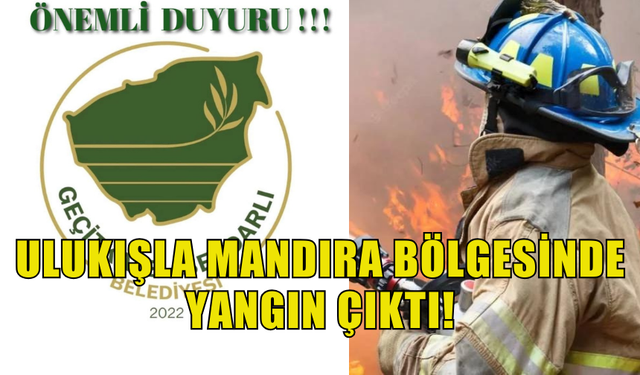 ULUKIŞLA MANDIRA BÖLGESİNDE YANGIN ÇIKTI!