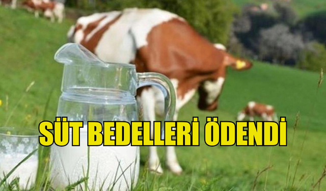 SÜT ENDÜSTRİSİ KURUMU, SÜT BEDELLERİNİ ÖDEDİ