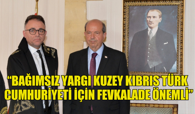 YÜKSEK MAHKEME BAŞKANLIĞINA ATANAN ÖZERDAĞ, CUMHURBAŞKANI TATAR HUZURUNDA YEMİN ETTİ