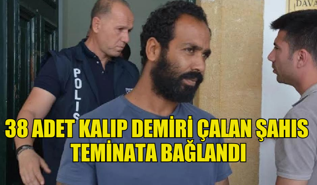 38 ADET KALIP DEMİRİ ÇALAN ŞAHIS  TEMİNATA BAĞLANDI